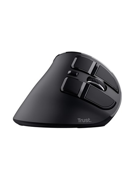 Беспроводная перезаряжаемая эргономичная мышь Trust VOXX / 2.4GHz/ Bluetooth/ Black