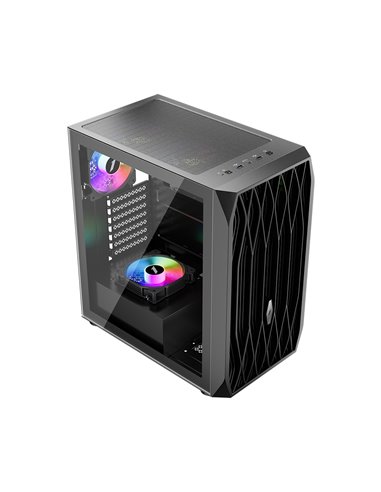 Carcasa Gaming 1STPLAYER AY7 / no PSU / Side-Window / 3x120mm / ATX / Black