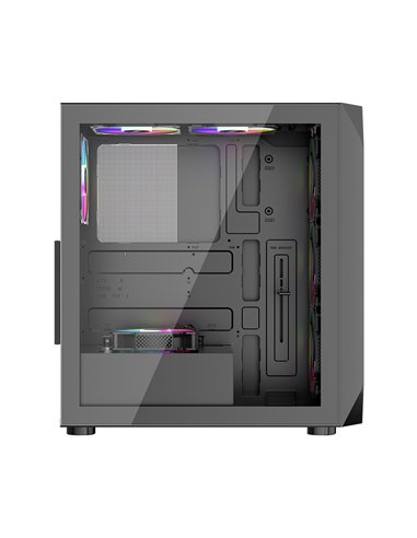 Carcasa Gaming 1STPLAYER AY7 / no PSU / Side-Window / 3x120mm / ATX / Black