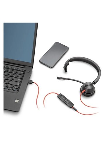 Casti Poly Blackwire 3315-M / USB-C / Black