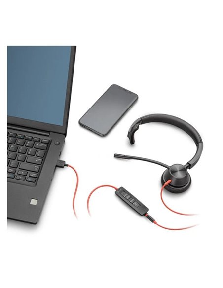 Casti Poly Blackwire 3315-M / USB-C / Black