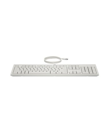 Проводная клавиатура и мышь HP 225 White