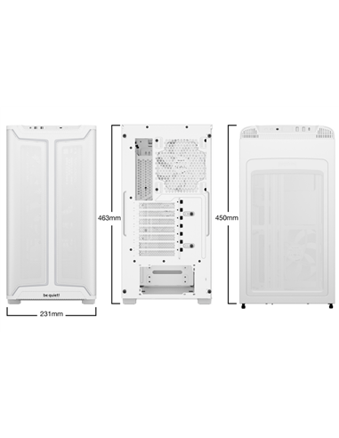 Carcasă PC be quiet! Pure Base 501 DX, Midi-Tower, Fără PSU, Alb