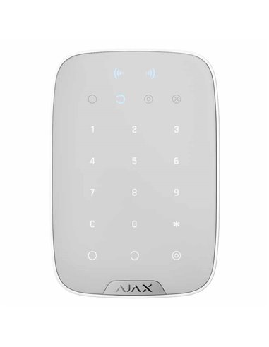 Tastatură tactilă fără fir Ajax KeyPad Plus, Alb