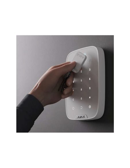 Tastatură tactilă fără fir Ajax KeyPad Plus, Alb