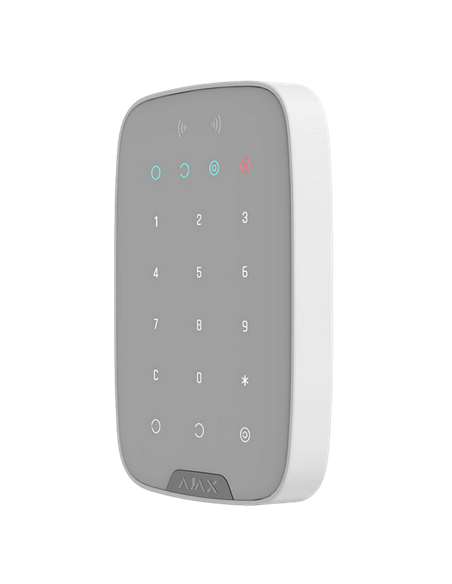 Tastatură tactilă fără fir Ajax KeyPad Plus, Alb