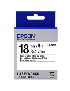 Cartuş de bandă Epson LK-5WBN, 18 mm x 9 m 2