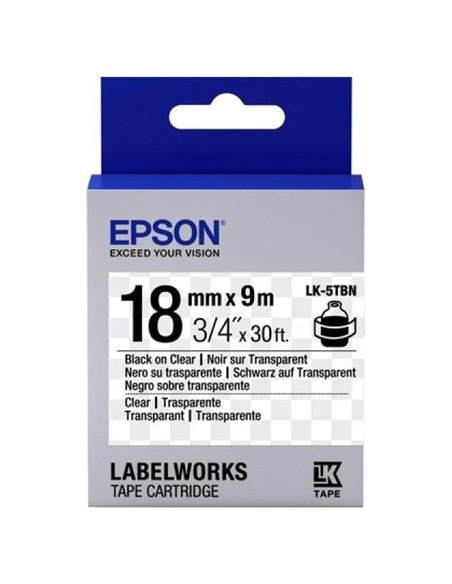 Картридж с лентой Epson LK-5TBN, 18мм x 9м