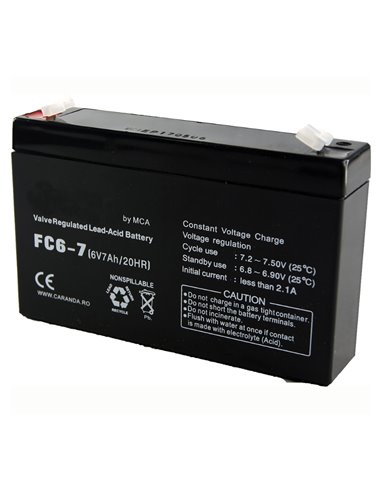 Аккумулятор для резервного питания Ultra Power GP, 6В, 7А*ч