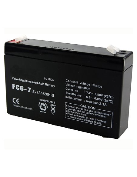 Аккумулятор для резервного питания Ultra Power GP, 6В, 7А*ч