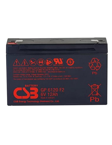 Аккумулятор для резервного питания Ultra Power GP, 6В, 12А*ч