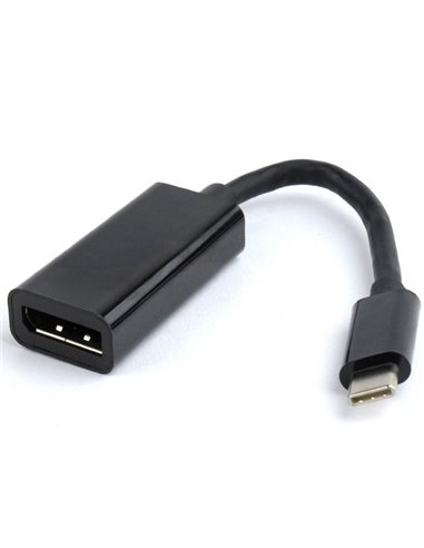 Adaptor Video Cablexpert A-CM-DPF-01, Type-C - DisplayPort (F), 0,15m, Negru