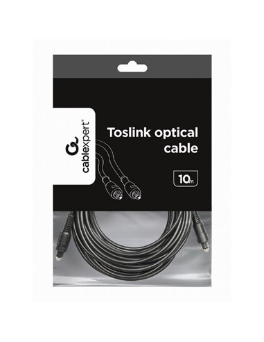 Cablu audio Cablexpert CC-OPT-10M, Toslink - Toslink, 10m, Negru