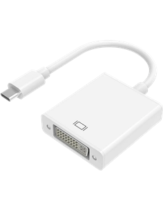 Видеоадаптер APC Electronic APC-631001, Type-C - DVI-D (F), 0,1м, Белый