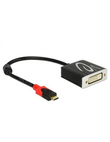 Видеоадаптер APC Electronic APC-631003, Type-C - DVI-D (F), 0,1м, Чёрный