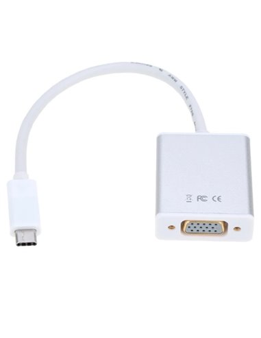 Adaptor Video APC Electronic APC-631006, Type-C - VGA D-Sub, 0,15m, Alb