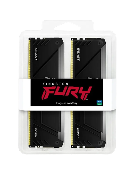 Оперативная память Kingston FURY Beast RGB, DDR4 SDRAM, 3600 МГц, 16 ГБ, KF436C17BB2AK2/16