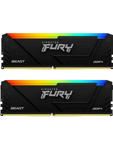 Оперативная память Kingston FURY Beast RGB, DDR4 SDRAM, 3600 МГц, 16 ГБ, KF436C17BB2AK2/16