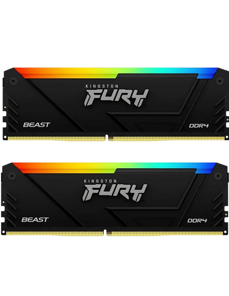 Оперативная память Kingston FURY Beast RGB, DDR4 SDRAM, 3600 МГц, 16 ГБ, KF436C17BB2AK2/16