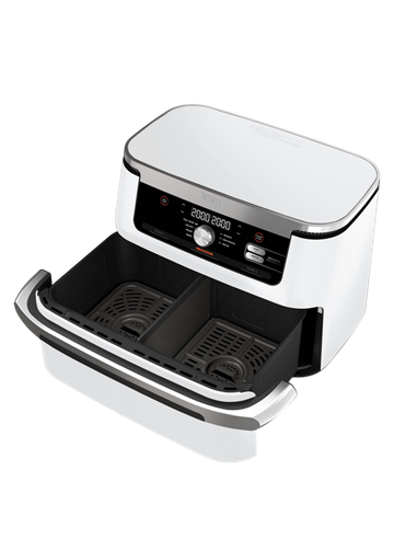 Friteuză cu aer cald Ninja AF500EUWH, Alb | Argintiu