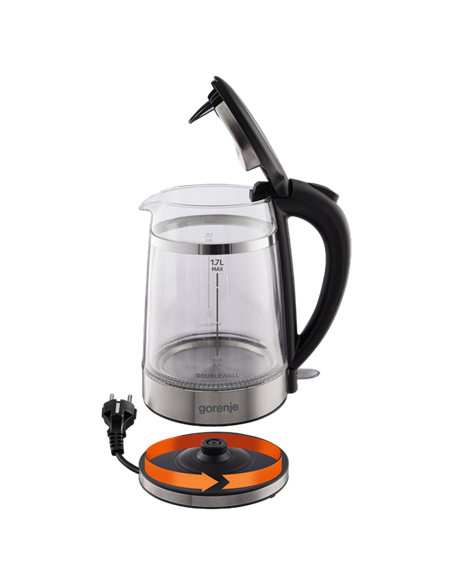 Fierbător electric Gorenje K17GDW, Negru