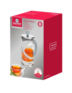 Cafetiera French Press Rondell RDS-839, 0,8L, Gri 2