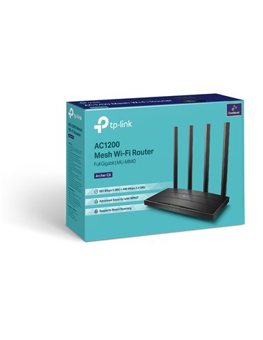 Router fără fir TP-LINK Archer C6, Negru