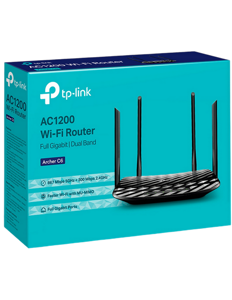 Router fără fir TP-LINK Archer C6, Negru