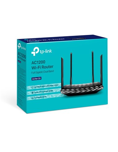 Router fără fir TP-LINK Archer C6, Negru