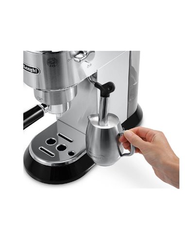 Кофеварка рожковая DeLonghi Dedica Pump Espresso, 1300Вт, Серебристый