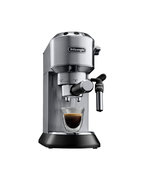 Cafetiera manuala DeLonghi Dedica Pump Espresso, 1300W, Argintiu Cafetiera manuala DeLonghi Dedica Pump Espresso, 1300W, Argintiu