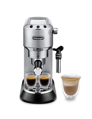 Cafetiera manuala DeLonghi Dedica Pump Espresso, 1300W, Argintiu