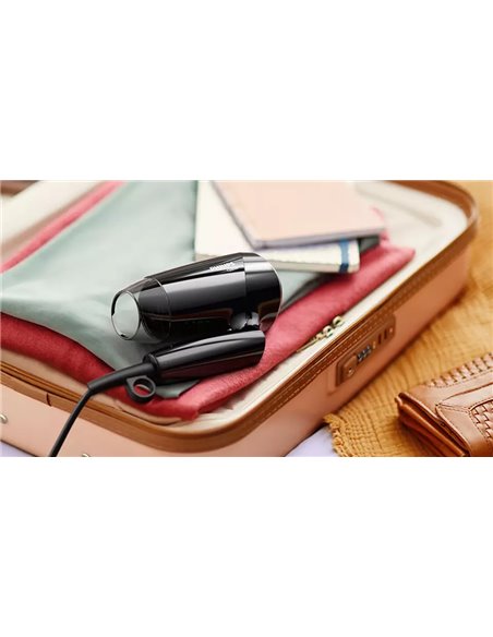 Компактный фен Philips EssentialCare BHC010/10, 1200 Вт, Чёрный