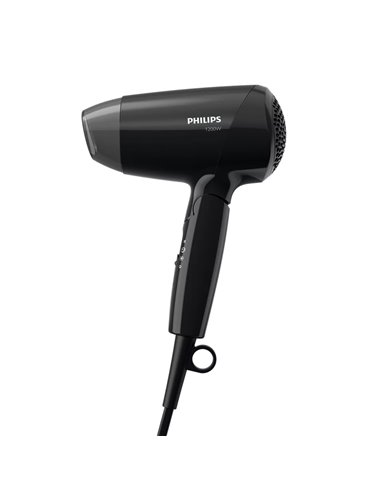 Uscător de păr compact Philips EssentialCare BHC010/10, 1200 W, Negru