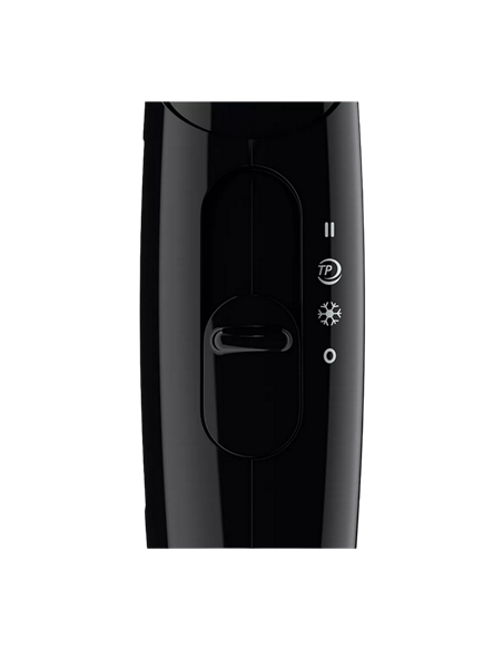 Uscător de păr compact Philips EssentialCare BHC010/10, 1200 W, Negru