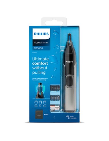 Trimmer pentru bărbați Philips Series 3000 NT3650/16, Negru | Gri