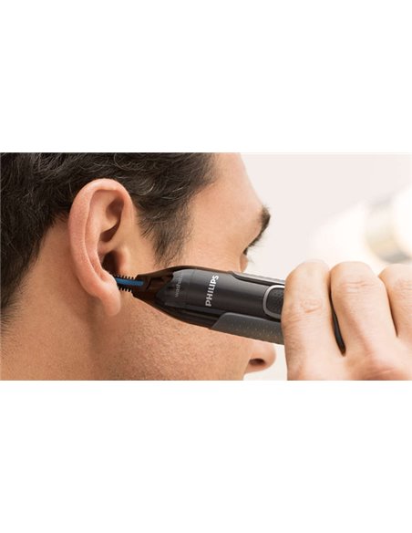 Trimmer pentru bărbați Philips Series 3000 NT3650/16, Negru | Gri