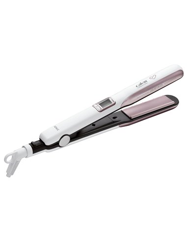 Placă de îndreptat părul Rowenta Premium Care Liss & Curl SF7660F0, Alb | Roz