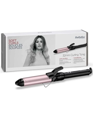 Ondulator de păr BaByliss C332E, Negru | Roz