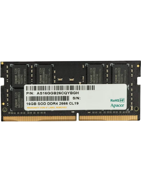 Memorie RAM Apacer AS16GGB26CQYBGH, DDR4 SDRAM, 2666 MHz, 16GB