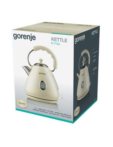 Fierbător electric Gorenje K17CLI, Bej