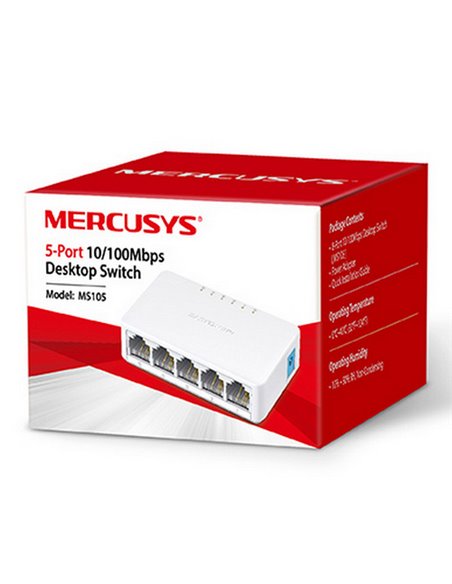 Сетевой коммутатор MERCUSYS MS105, 5x 10/100 Мбит/с