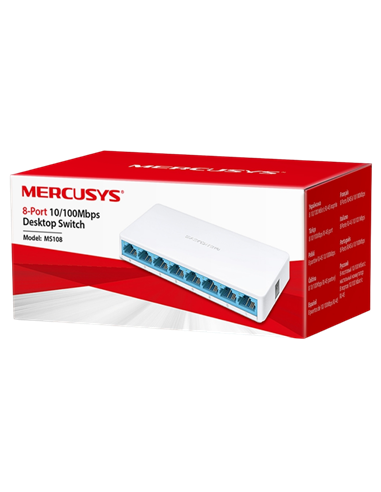 Switch de rețea MERCUSYS MS108, 8x 10/100 Mbps