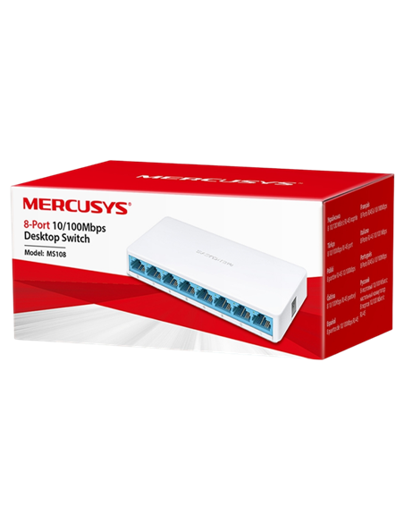 Switch de rețea MERCUSYS MS108, 8x 10/100 Mbps