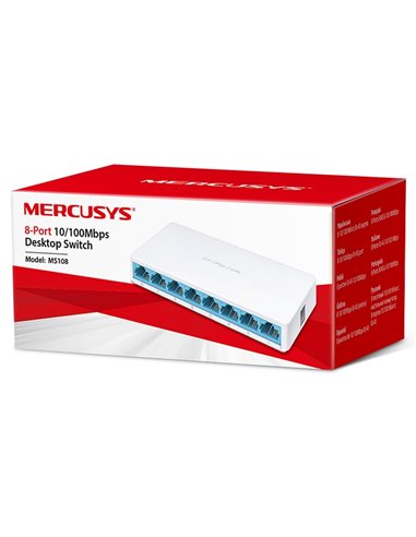 Сетевой коммутатор MERCUSYS MS108, 8x 10/100 Мбит/с