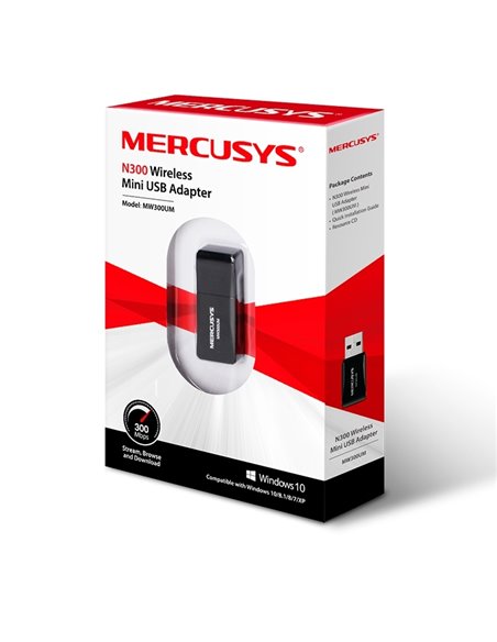 Adapter USB MERCUSYS MW300UM, Negru