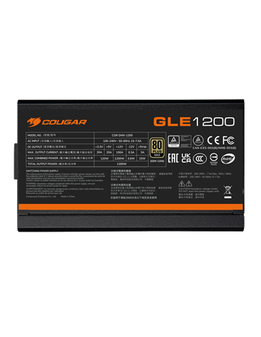 Sursă Alimentare PC Cougar Power GLE 1200, 1200W, ATX, Complet modular