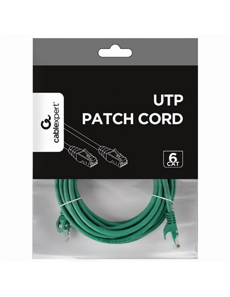 Патч-корд Cablexpert PP6U-5M/G, Cat6 UTP, 5м, Зелёный Патч-корд Cablexpert PP6U-5M/G, Cat6 UTP, 5м, Зелёный