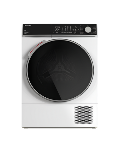 Uscător de rufe Sharp KD-NHL9S9GWC-EE, 9kg, Alb