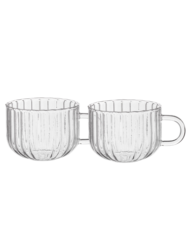 Set cupe Ardesto Iceberg AR2640GG, 400 ml, 2 bucs, Transparent